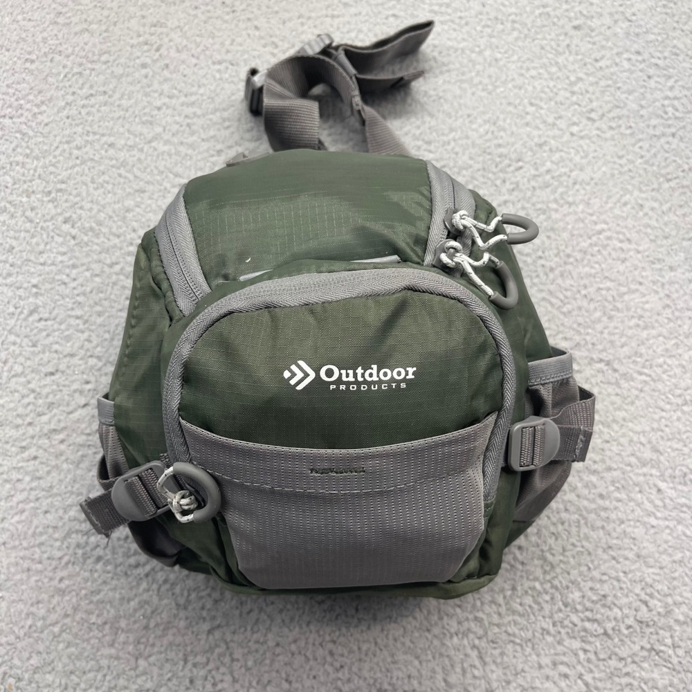Outdoor Products 1333OP02-DLBG Green Waist Pack Hiking Fanny Pack Travel Bag
